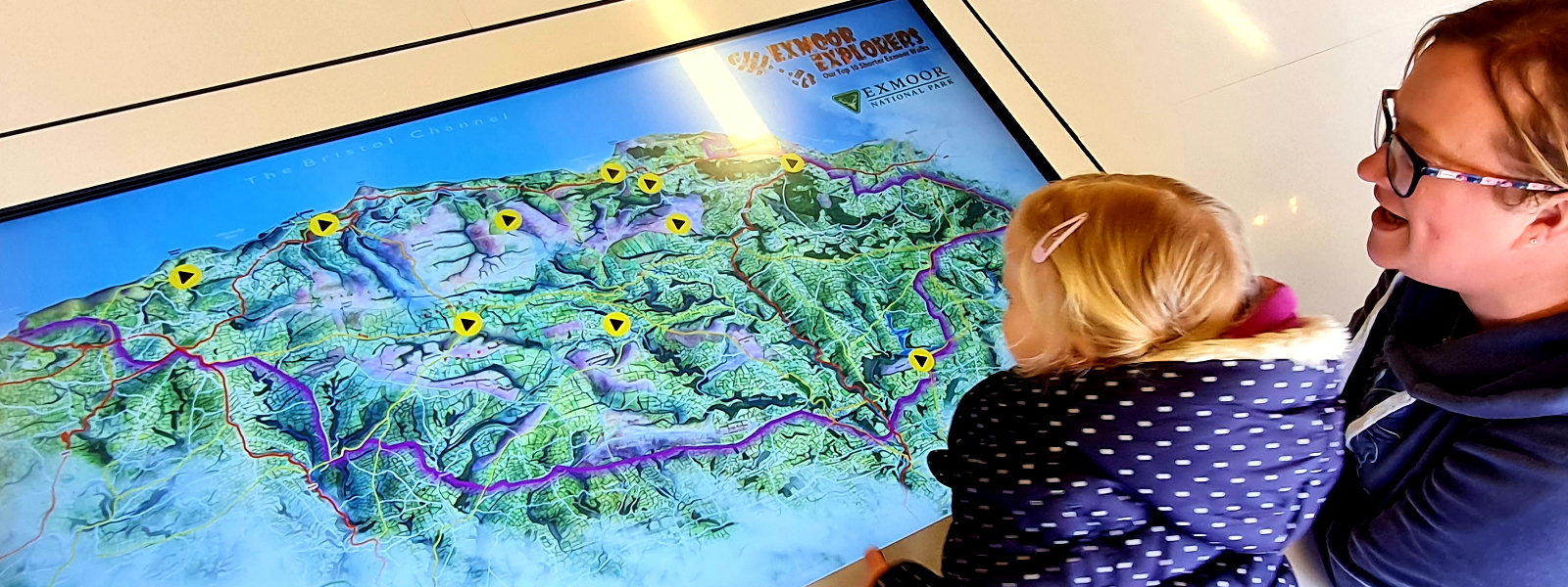 Video table at Lynmouth National Park Centre