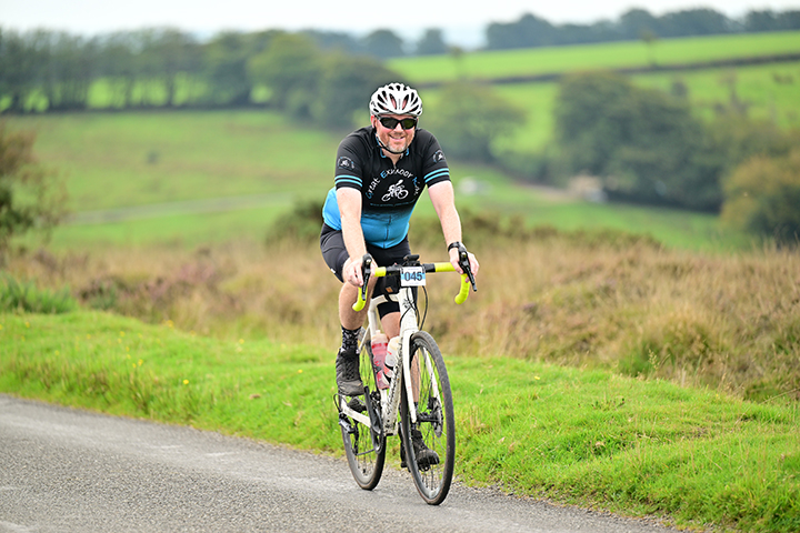 Photo of a cyclist on a rural road