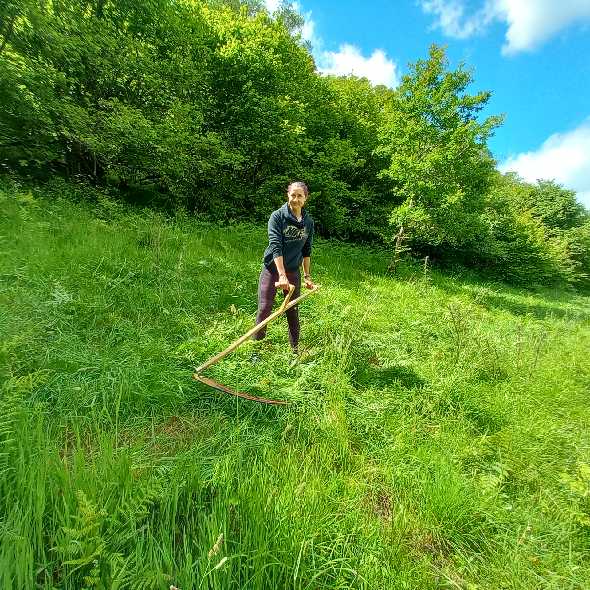 scything